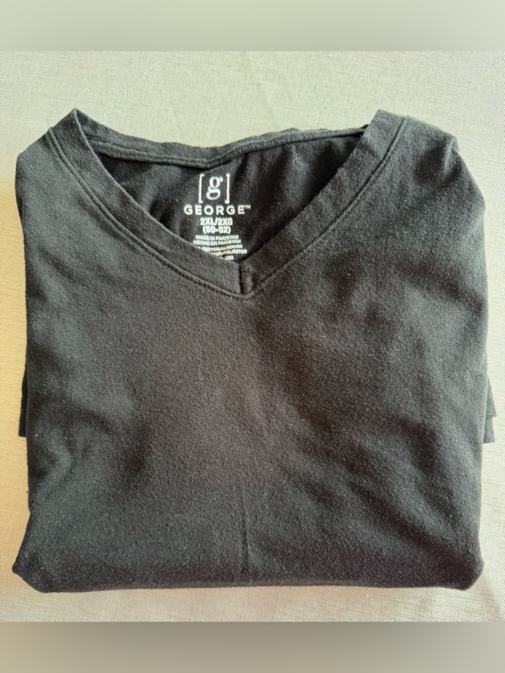 George Black Graphic Tag V-Neck Tee
